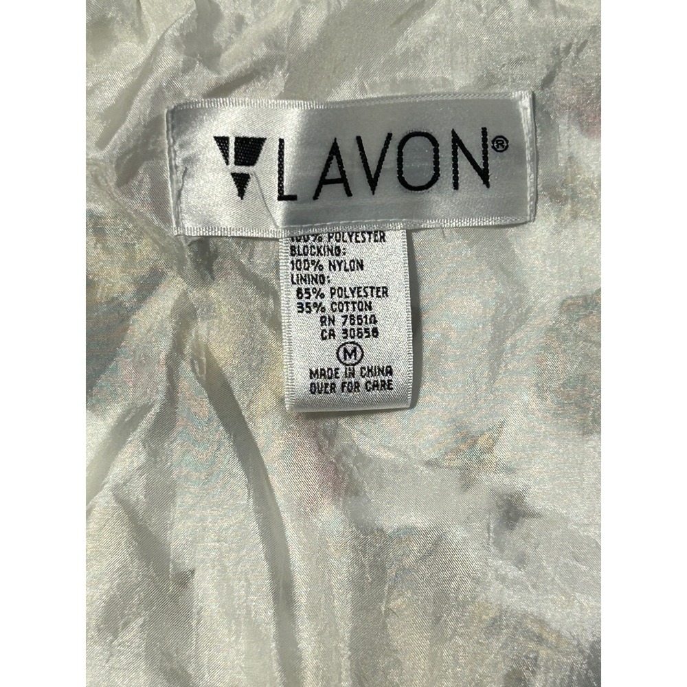 LAVON Vintage Cherub Christmas Tracksuit Jacket White Shiny‎ Polyester Size M - Picture 11 of 16